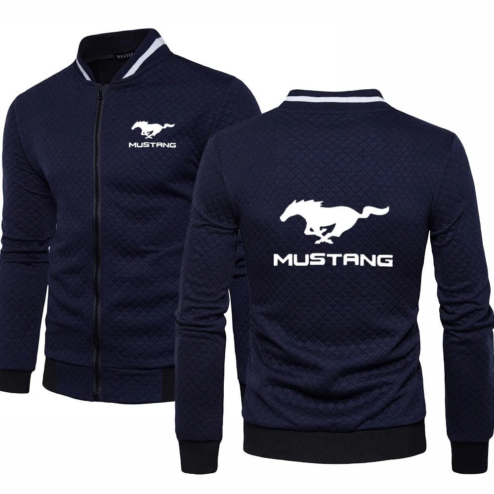 

Fashion Jacket Men Mustang Car Logo jacket Print Casual High Quality Cotton Men's Baseball Jacket Sweatshirts