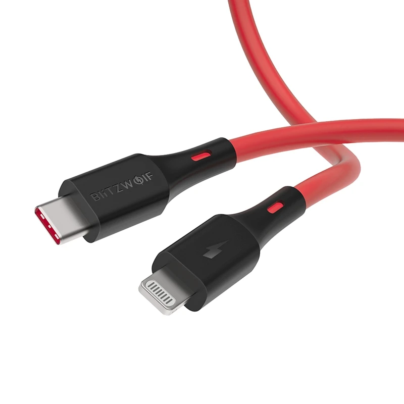Blitzwolf BW-CL2 2.4A usb type C к Lightning MFI сертифицированные Дата зарядки Кабели PD3.0 телефон зарядное устройство ПВХ для iPhone 11 Pro Max