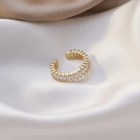 2021 new arrival simple senior shiny crystal opening rings exquisite fashion fine adjustable rings ladies banquet jewelry