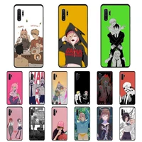 toplbpcs chainsaw man phone case for samsung note 7 8 9 20 note 10 pro lite 20ultra m20 m10 case