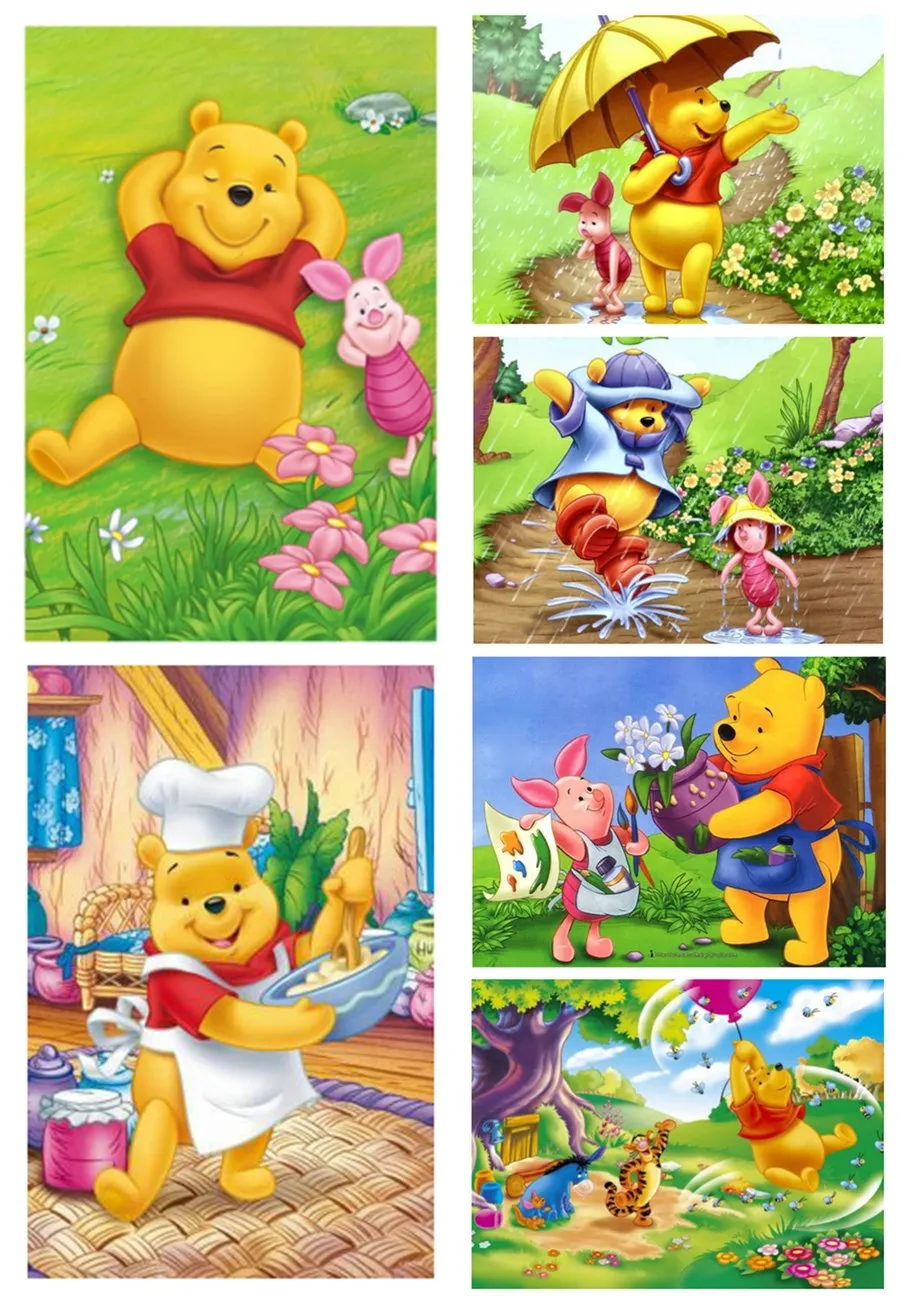 Алмазная живопись 5D сделай сам с маленьким желтым медведем Набор для вышивки