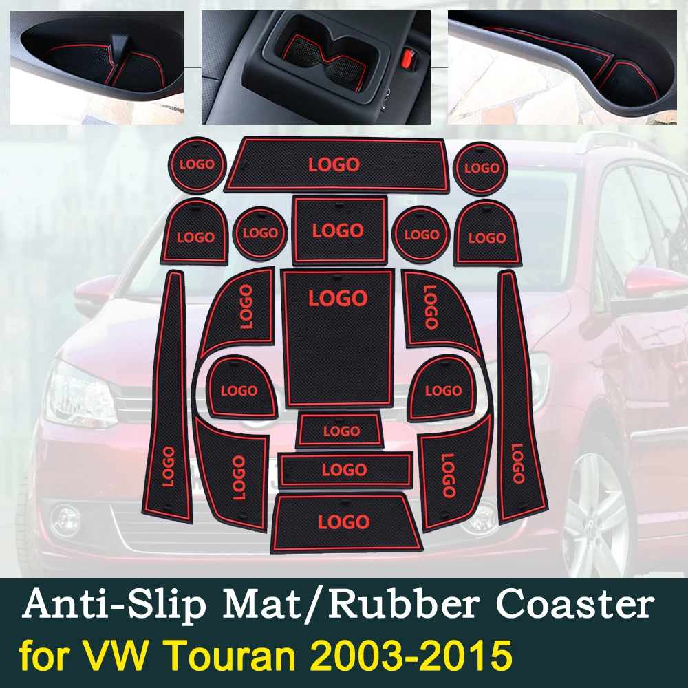 Противоскользящая резиновая накладка на дверь для VW Touran volkswagen age MK1 2003 ~ 2015 2006 2009 2012