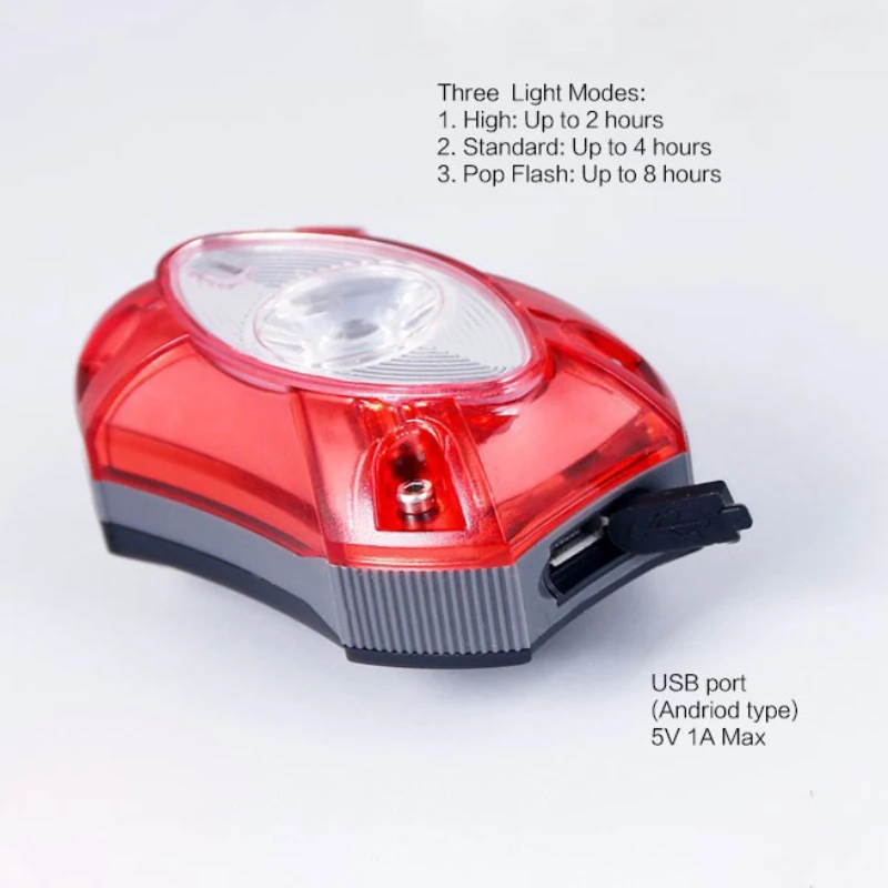

LED Bike Light 3 Flash Mode Cycling Safety Bicycle Rear Lamp Waterproof Bike Tail Light Warning Lamp Flashing Cycling Equipment