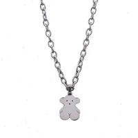 bear necklace female collarbone chain new cool wind pendant lovely teddy bear sweater chain necklace accessories women jewelry