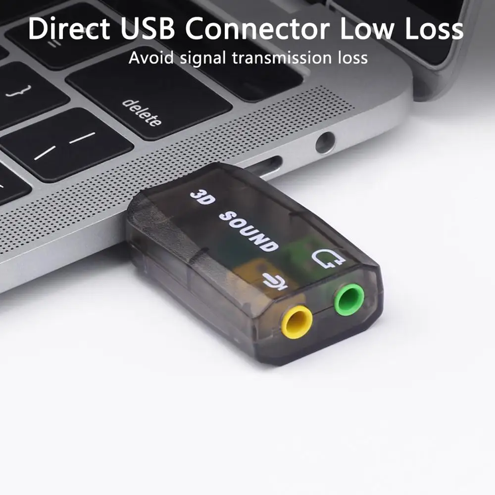 Виртуальная 7 1 внешняя звуковая карта USB к разъему 3 5 мм наушники микрофон для ПК