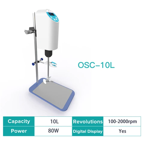 Верхнеприводная мешалка JOANLAB OS-10L / OSC-10L / OSC-20L, белый, тип вилки на выбор - изображение