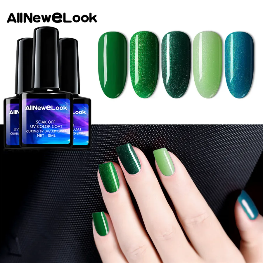 Allnewelook УФ гель для ногтей 8 мл кисть на клей 120 Цвет праймер лак отмачиваемый