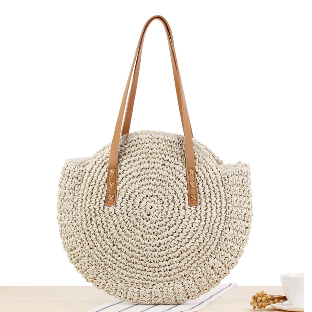 Женская сумка на одно плечо милая винтажная ручная круглая летняя для девочек