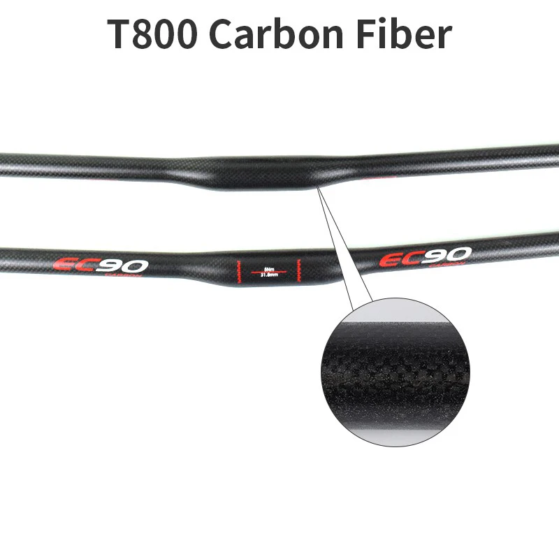 Полностью углеродный горный велосипедный руль ультралегкий 3K плоский стержень