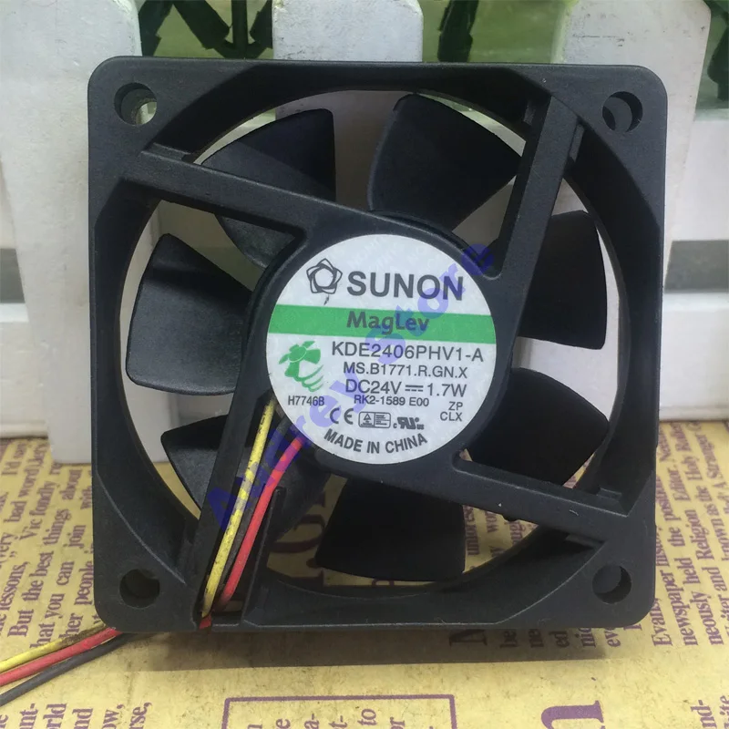 

6CM DC24V 1,7 W KDE2406PHV1-A 6015 3-проводной бесшумный вентилятор 3800RPM 19CFM воздуходувка