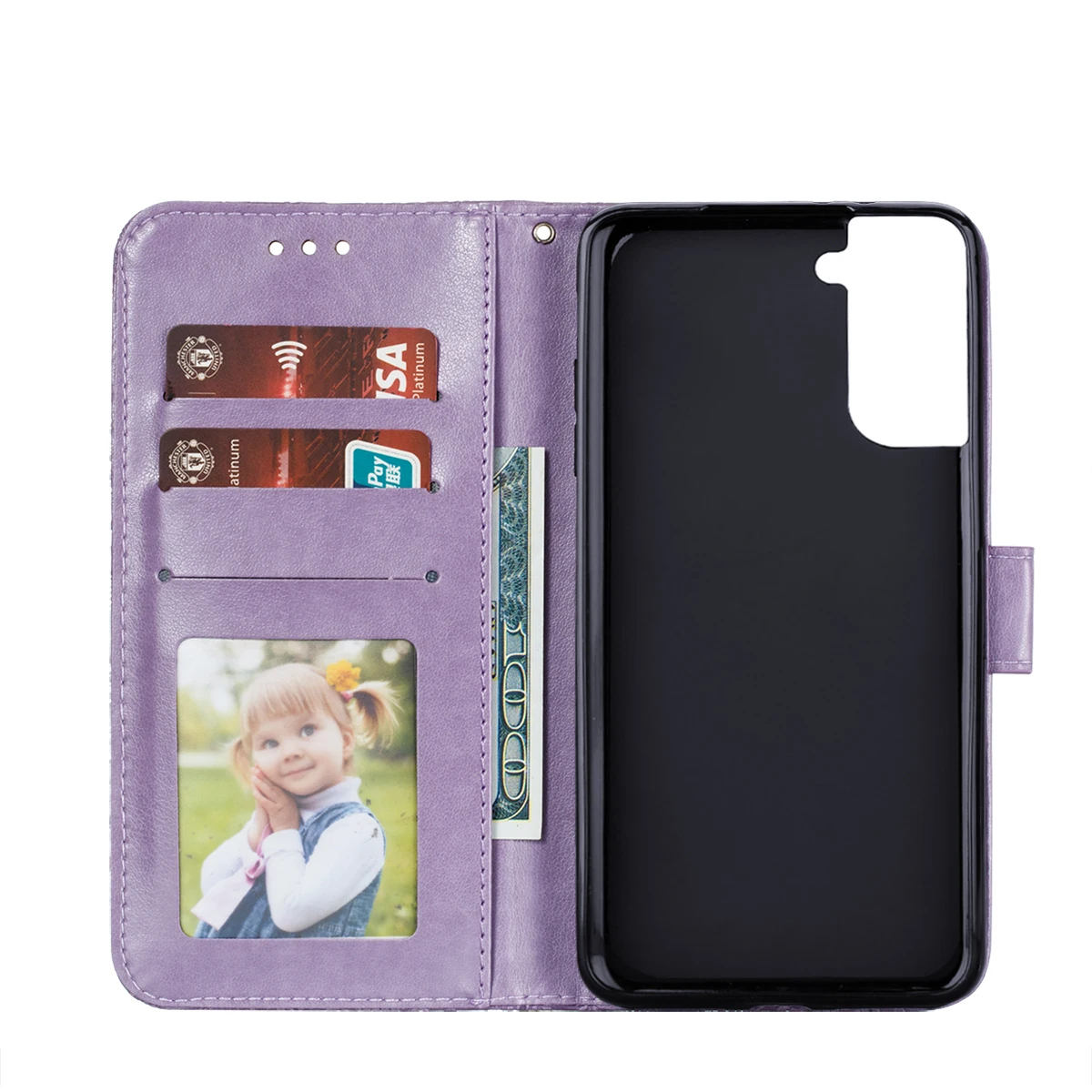 

Wallet Case Fit A52 PU Leather Magnetic Flip Case Butterfly lace Phone Case For Samsung Galaxy A52 A72 A32 S21 Plus Ultra cover