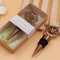 unique compass wine stopper cocktail bar accessories metal bottle stopper wedding favors gifts for guests