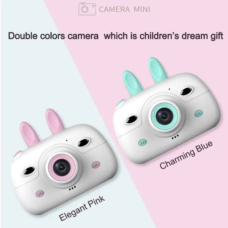 

Kids Digital Camera 1080P HD Screen With 18MP Selfie Camera Children's Camera Flash 2.4 Inch IPS Record Video Toys For Kids