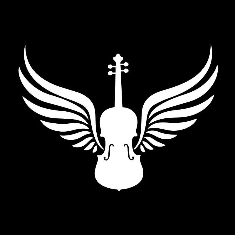 

Cool Wing Violin Music Decoration Car Sticker Motorcycle Pvc Decal . 17cm X 13cm