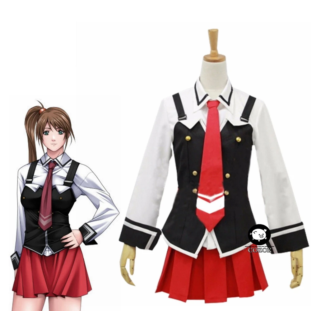 

New Bible Black Imari Kurumi JK Uniform School Girls Uniform Costume Cosplay Women Full Set