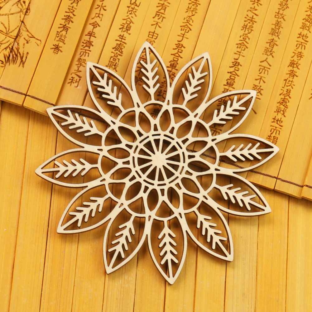 

Retro Feather Indian Leaf Wood Hanging Flower Wooden Board Home Decor Dream Catcher Yoga Meditation Wall Ornament Art Craft