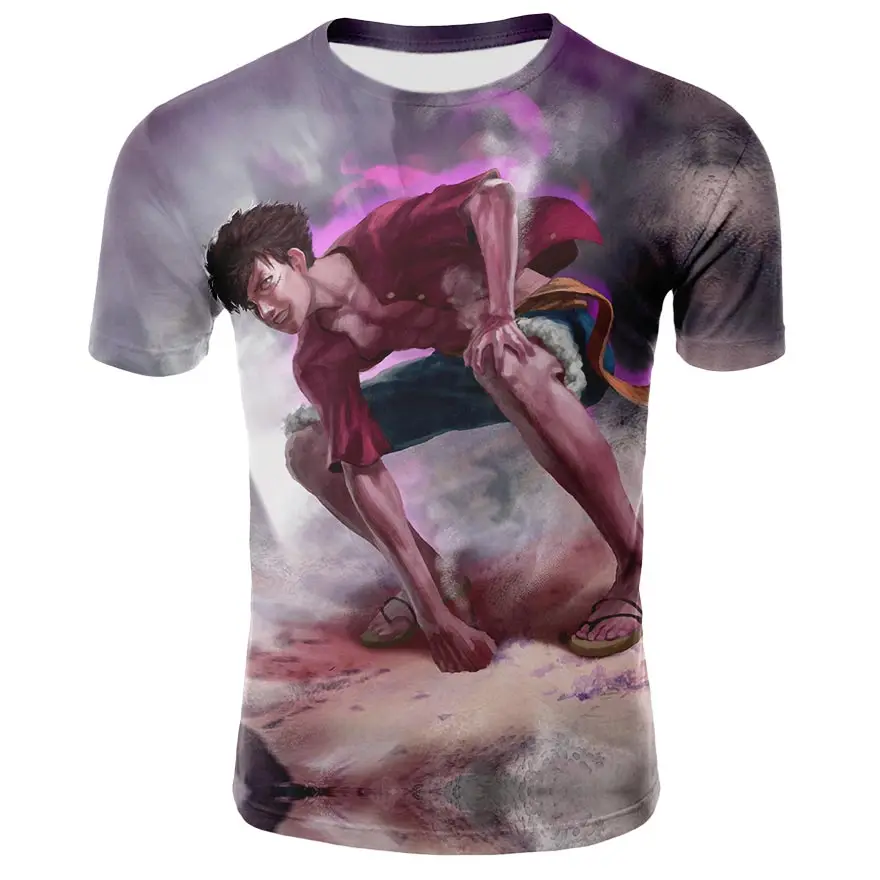 Sondirane Fashion Men 3D Print Anime Funny T Shirts Short Sleeve Cartoon Tshirt Harajuku Streetwear Hip Hp Tops Tee Plus Size | Мужская