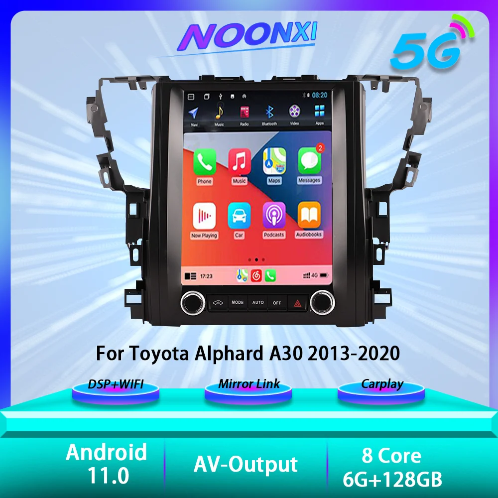 

For Toyota Alphard A30 2013 - 2020 Car Radio Coche Tesla Screen Android Auto Central Multimidia Player Carplay Wireless GPS Navi