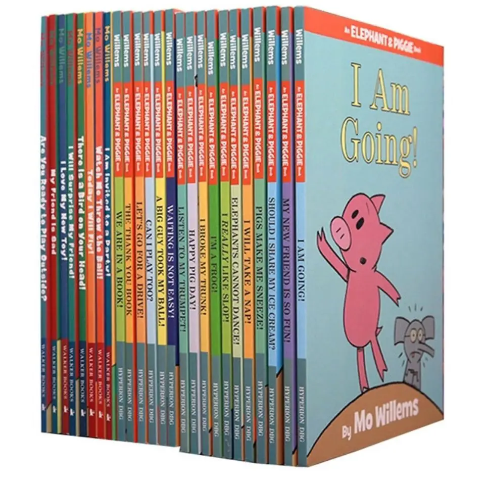 25 Books Volume English Picture Book Elephant and Piggie with Audio Livres Libro Livro Little Pig and Little Elephant