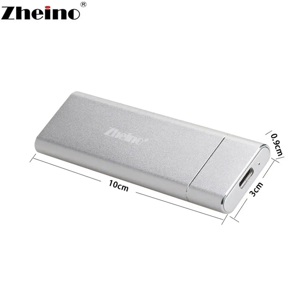 Zheino Type C к USB 3 1 портативный SSD 128 ГБ 256 512 ТБ алюминиевый внешний твердотельный