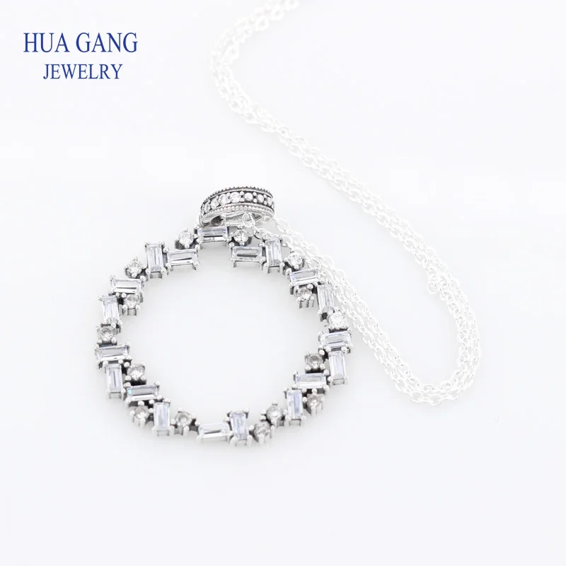 

New S925 Sterling SilverFashion Shining Fragment 925 Silver Necklace Pendant Clavicle Chain Women Fit Women Gift