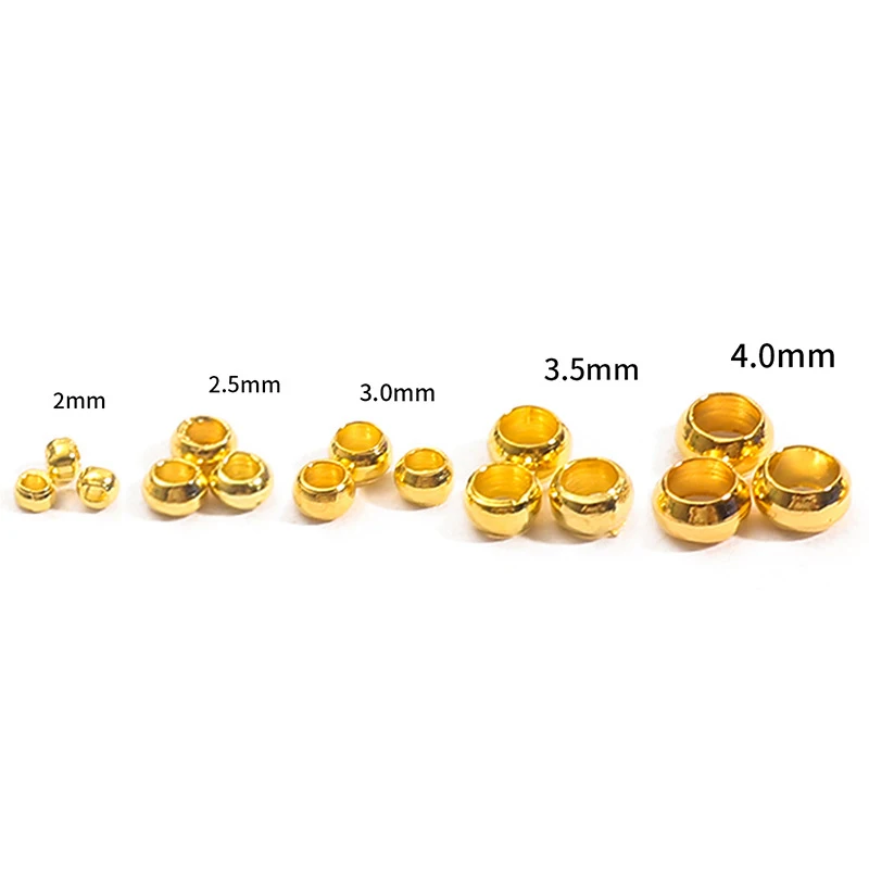 100-500pcs Gold Copper Ball Crimp End Beads 1.5/2/2.5/3/3.5/4mm Stopper Spacer For DIY Jewelry Making Findings Accessories | Украшения и