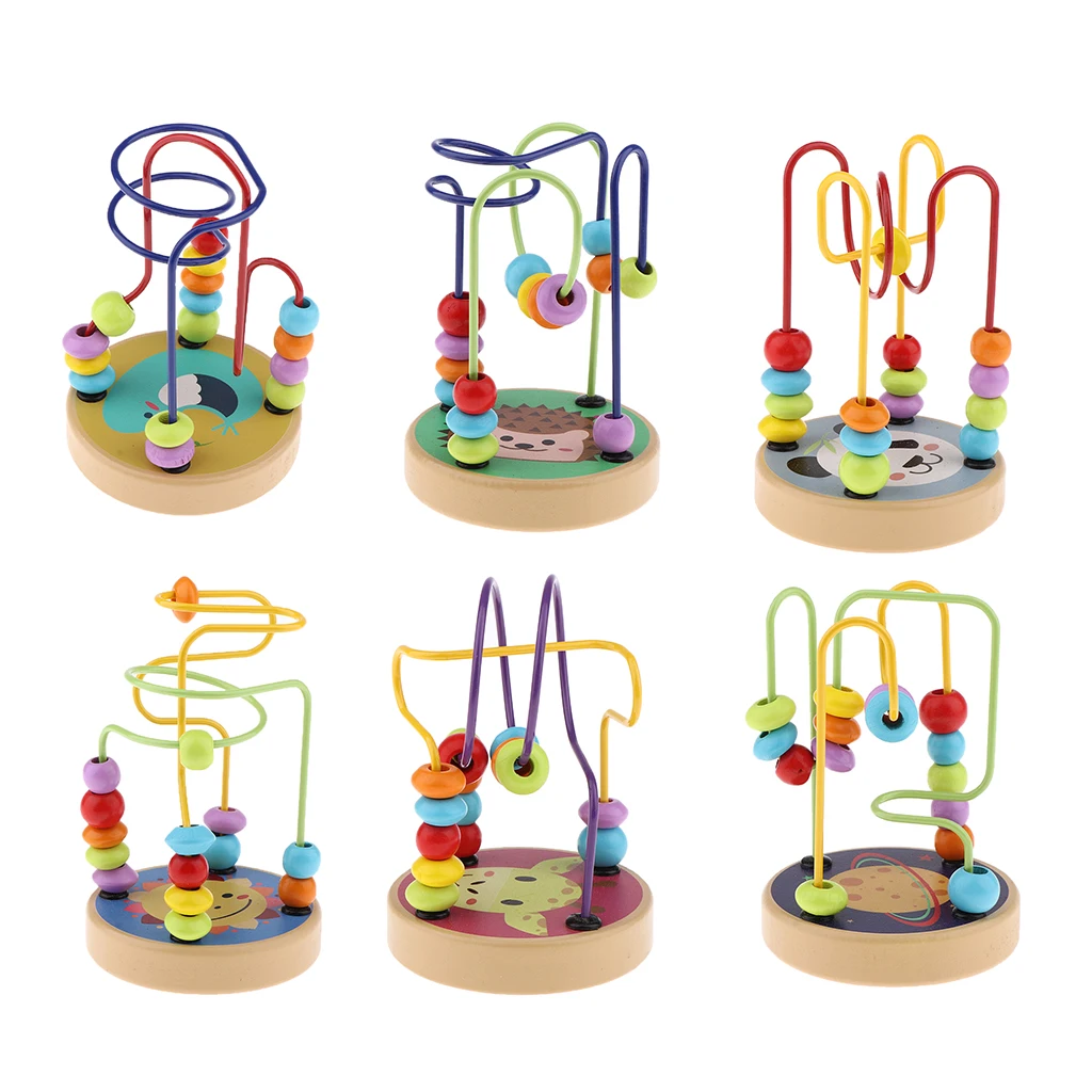 

Classic Baby Toddler Circles Bead Maze Cube Beads Roller Coaster Toys