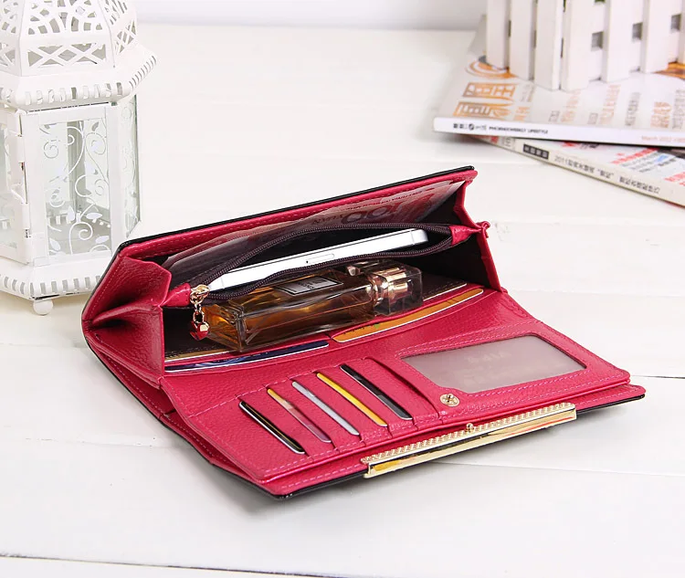 Высококачественные женские длинные кошельки дневной клатч Новые Вечерние Сумки