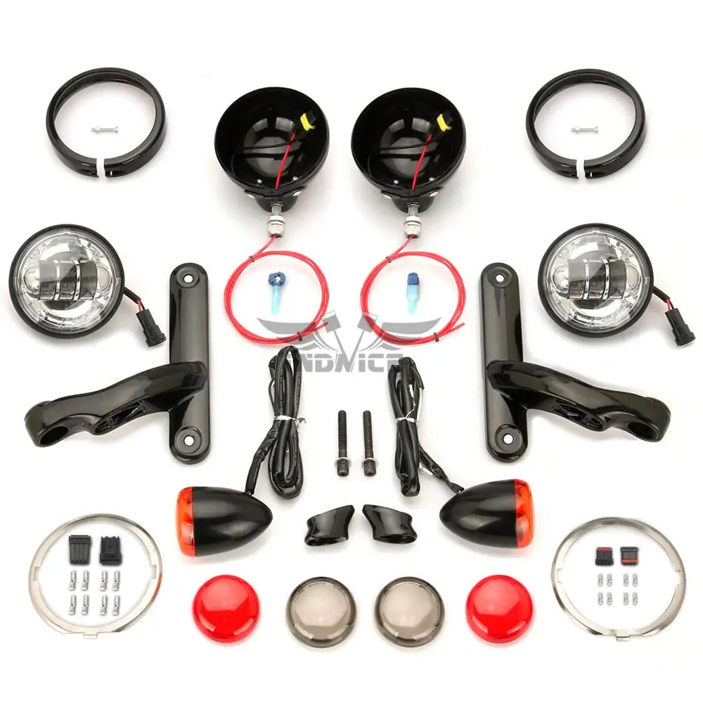 Вспомогательный светильник ing кронштейны туман для harley touring Street Glide Electra Road трайк
