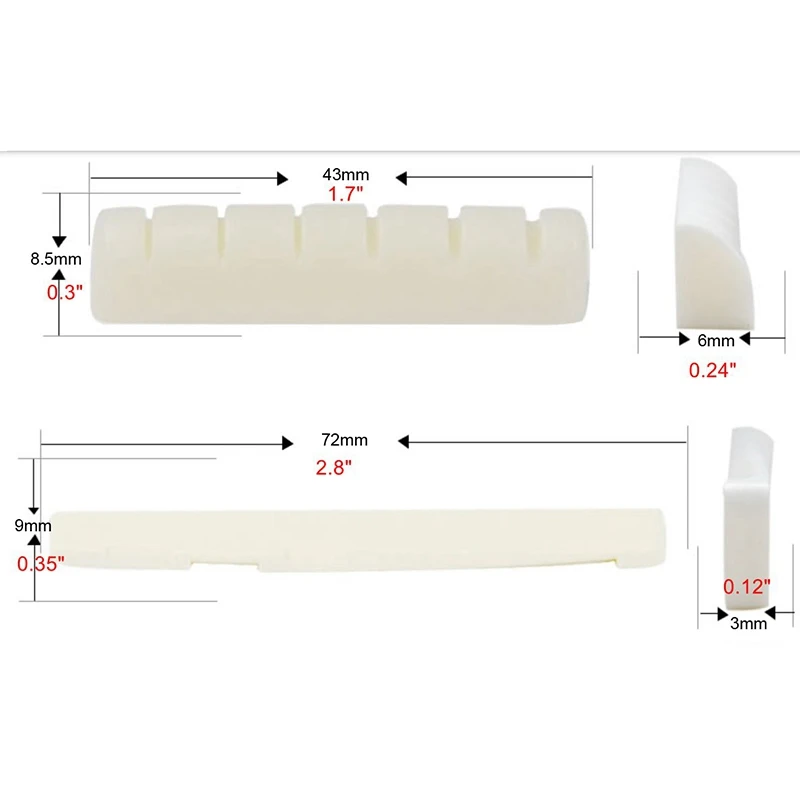 С бычьей костью акустические Струны для бас-гитары костяного моста седло и Гайка
