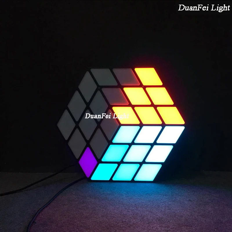 3 шт волшебный Креативный светодиодный настенный светильник 3D cube rgb color |
