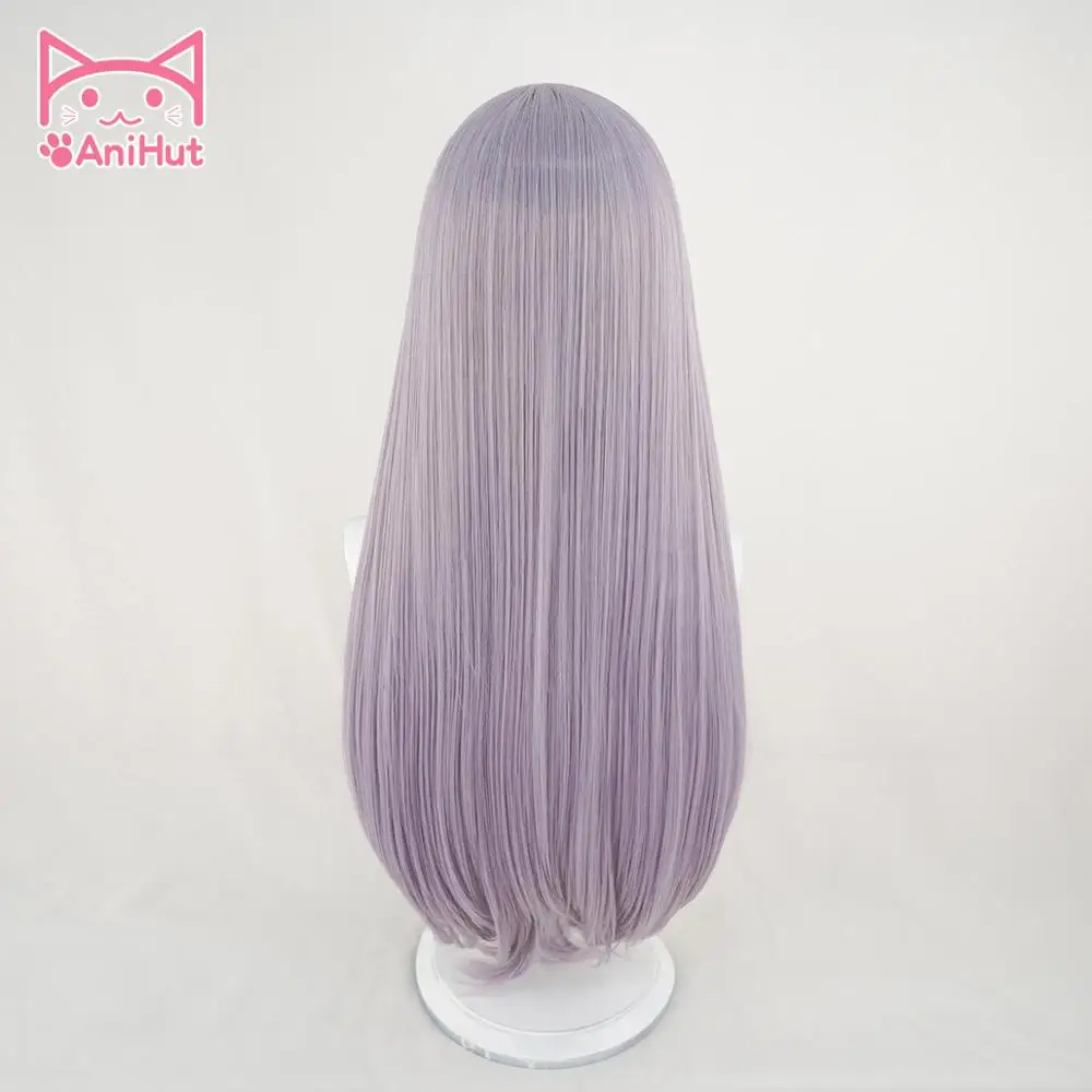 [Anihut】minato Yukina Wig BanG Dream! Женский парик из синтетических волос фиолетовый