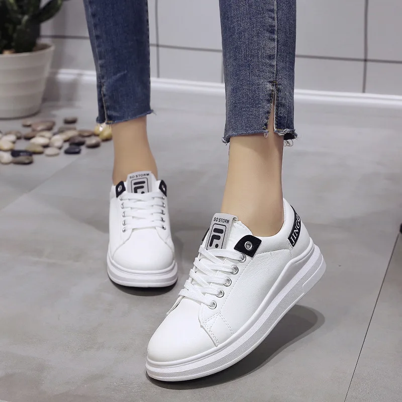 

Little White Shoes Women's Spring New Version Harajuku Fashion Flat Shoes Fashion Student Style Little White Shoes Women Fashion