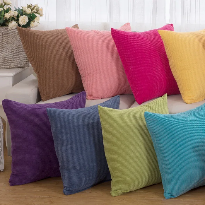 

1 шт. 43*43 см однотонная Вельветовая ткань, наволочка для диванной подушки, чехол для сиденья, автомобильный Декор для дома, диванная кровать, ...