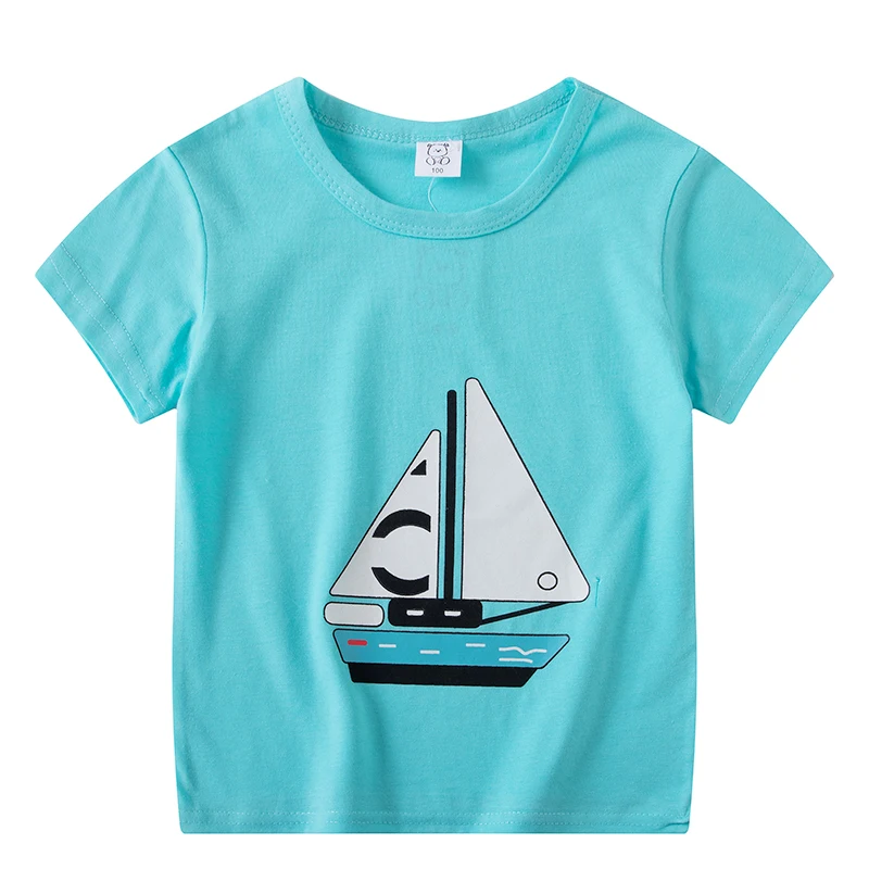 Футболки с короткими рукавами для мальчиков и девочек детская одежда летние