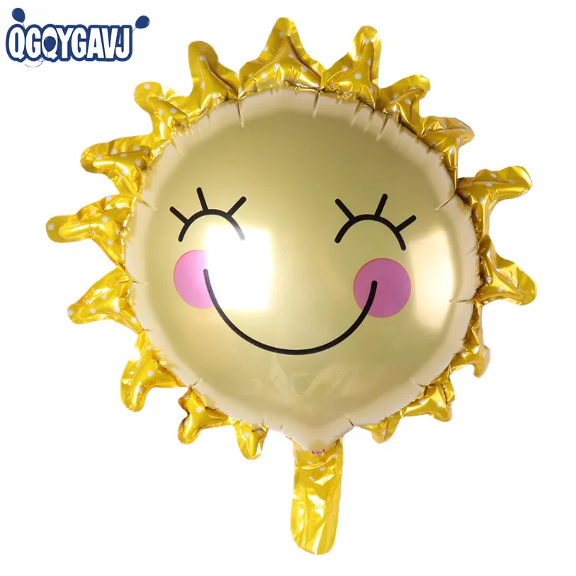 QGQYGAVJ sunflower foil balloons kids birthday party gifts toys kindergarten decoration holiday supplies sun | Дом и сад