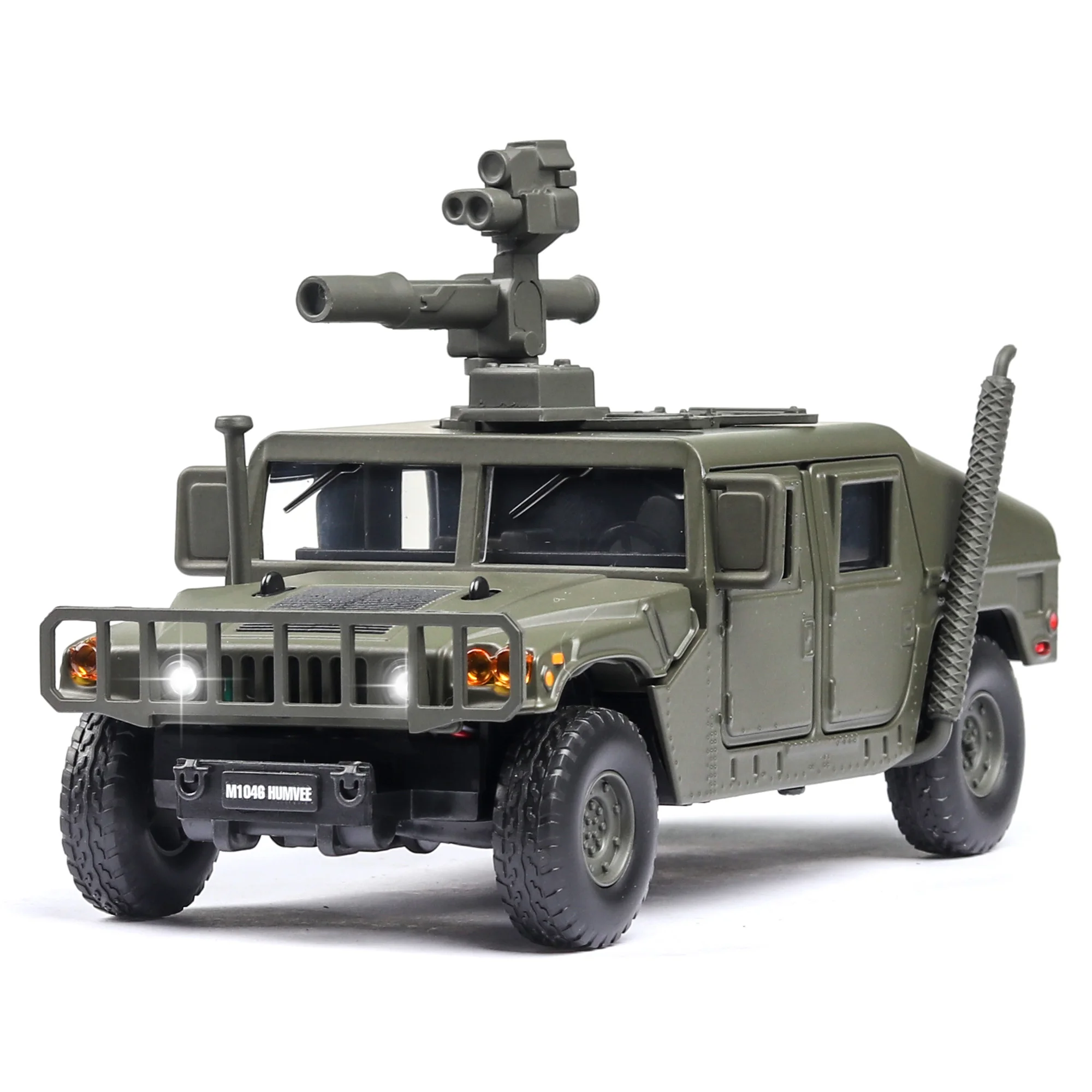 1:32 Hummer M1046 военный автомобиль модель усовершенствованная, от взрыва, бронетранспортер со звуком светильник сплав игрушечный автомобиль модель литая игрушечная машинка