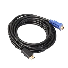 1 8 м 6FT HDMI Золотой Мужской к VGA HD 15 мужской 15Pin видео адаптер Шнур