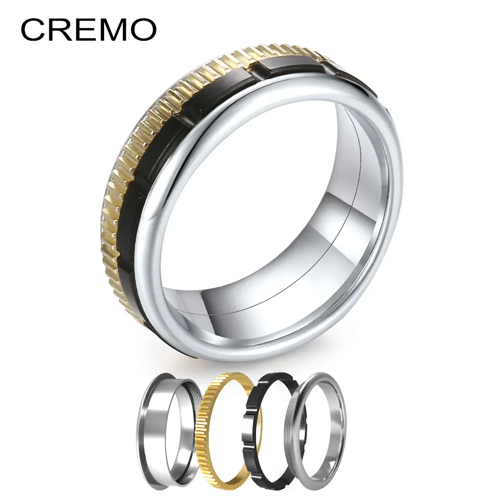 

Koaem 6mm Wide Stackable Ring Women Titanium Stainless Steel Rings Femme Wedding Band Bague Girls Gift