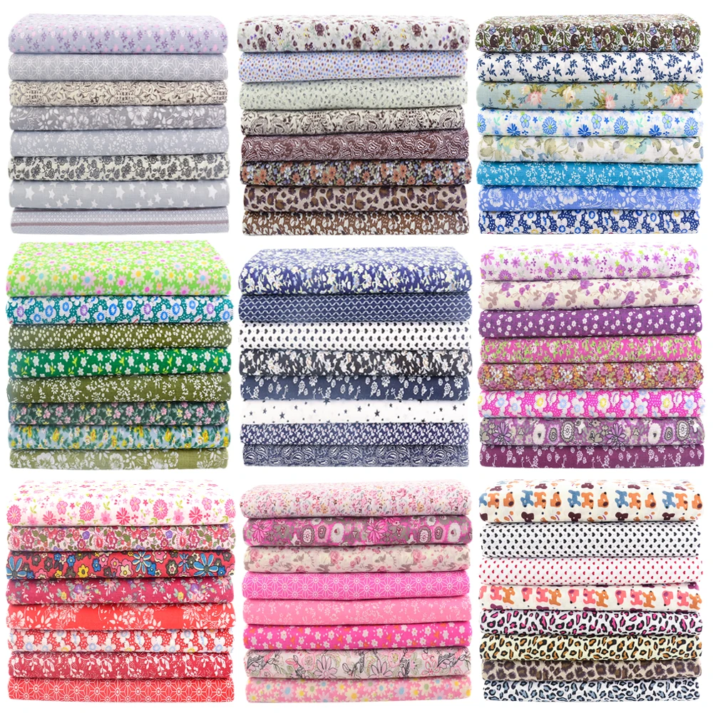 Booksew 30*30 см 8 шт Упаковка в виде цветка из хлопковой ткани с принтом швейная ткань