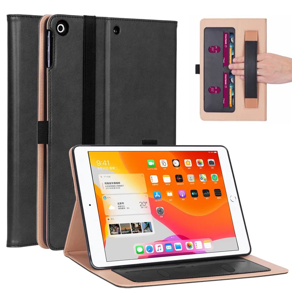Черный Для iPad 7th 10," Чехол Магнитный умный Мягкий силиконовый чехол для iPad 10,2 чехол Автоматический Режим сна/пробуждения+ защита экрана+ ручка - Цвет: Черный