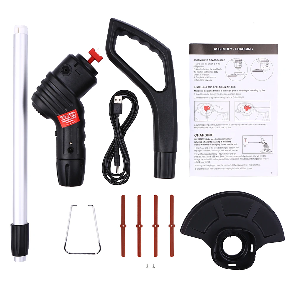 

Cordless Electric Lawn Mower Handheld Portable Lightweight Mowing Machine Trimmer USB Rechargeable Electric Mower Weed Eater