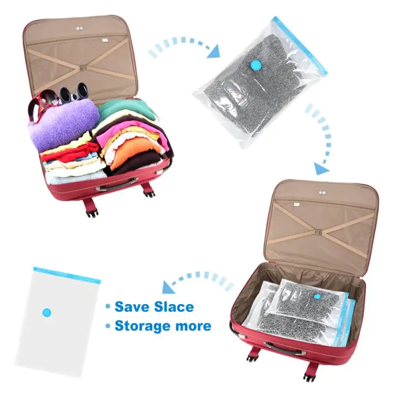 

20pcs Vacuum Storage Bag Quilt Packet Compressed Organizer Space Saver Vacuo Foldable Valve Transparent Saving Seal Clothing HWC