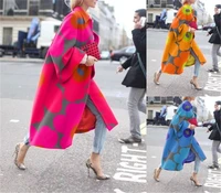 2021 autumn new long flared sleeves print loose trench coat for women donsignet