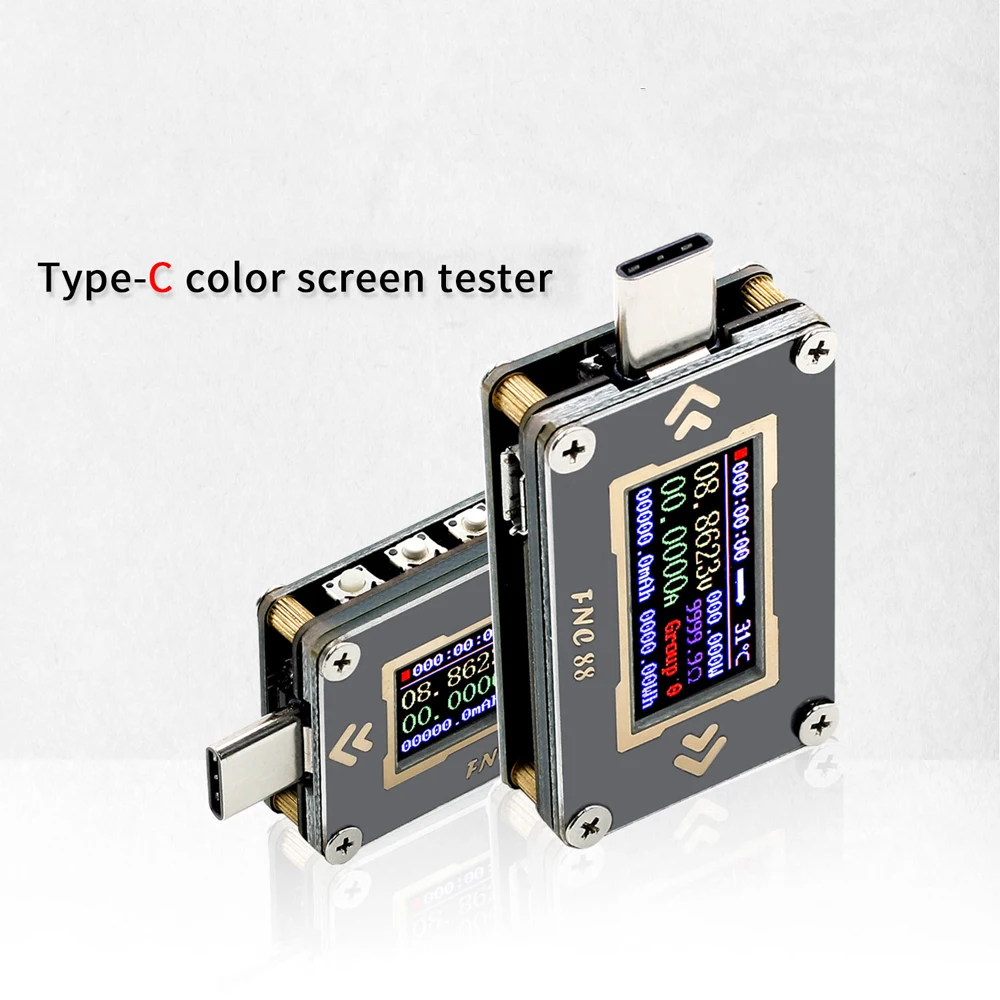 FNC88 тип c ЖК экран триггер USB Вольтметр Амперметр Напряжение измеритель тока