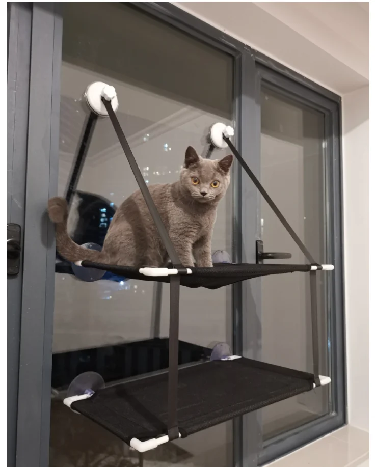 

Cat Hammock Beds Pet Cat Hammock Comfortable Cat Sunny Window Seat Mount Double Layer Bearing 10kg Cat Pet Bed