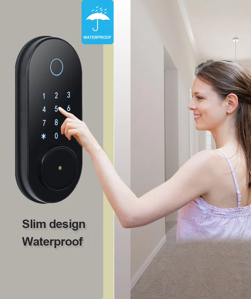 Электронный умный дверной замок с приложением Tuya биометрические замки со