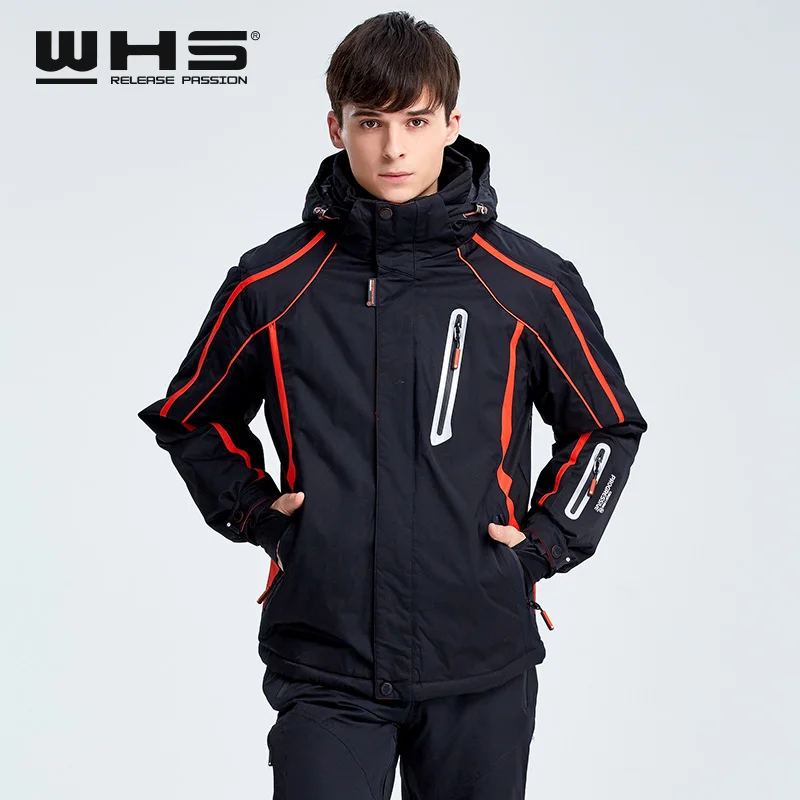 WHS новый лыжи мужчин спорт теплый ветрозащитный костюм водонепроницаемый