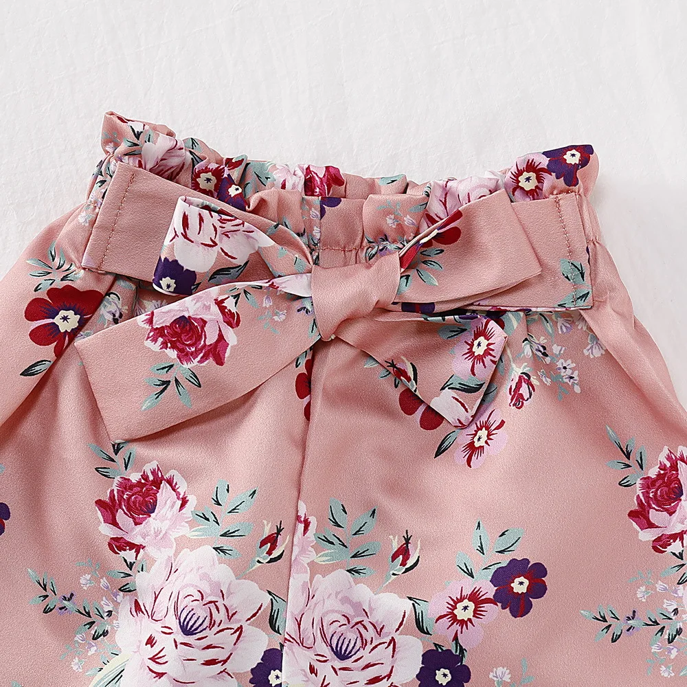 Floral Newborn Baby Girl Clothes 2019 Fall Knitted Ruffle Sleeve Top Headband Dress Outfits Infant D35 | Мать и ребенок