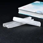 1 шт. Натуральный Необработанный драгоценный камень, кварцевый драгоценный камень, зеркальная энергия, изготовление ювелирных изделий, белая селенитная палочка, лечение